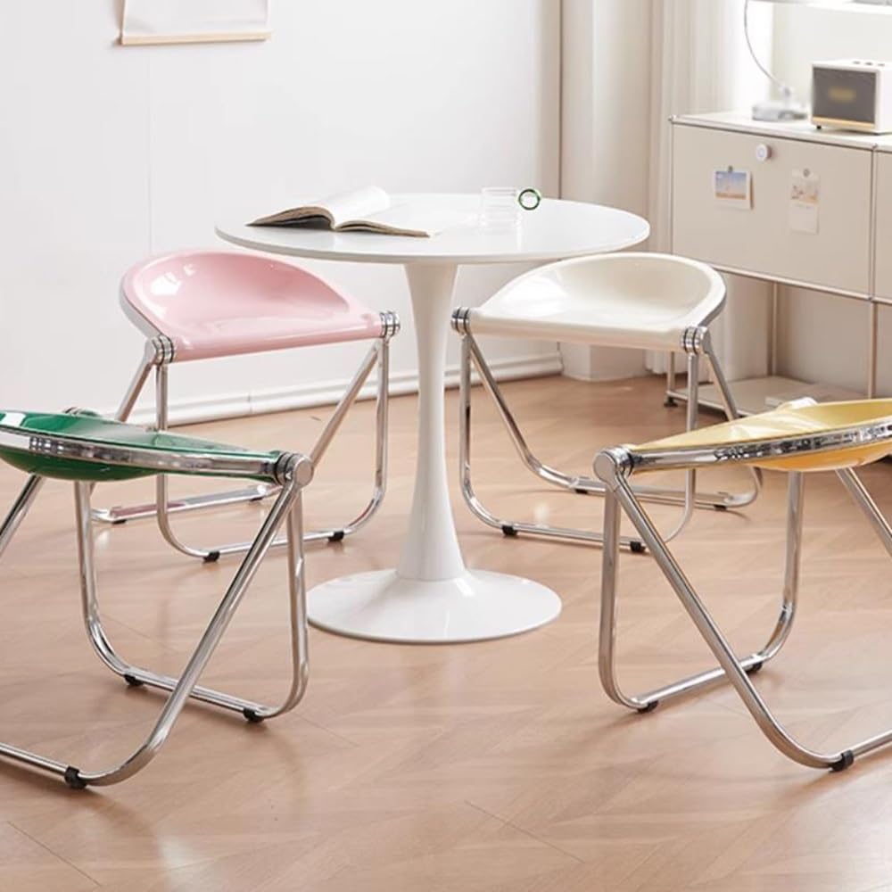 Transparent 18-Inch Backless Folding Stool M110