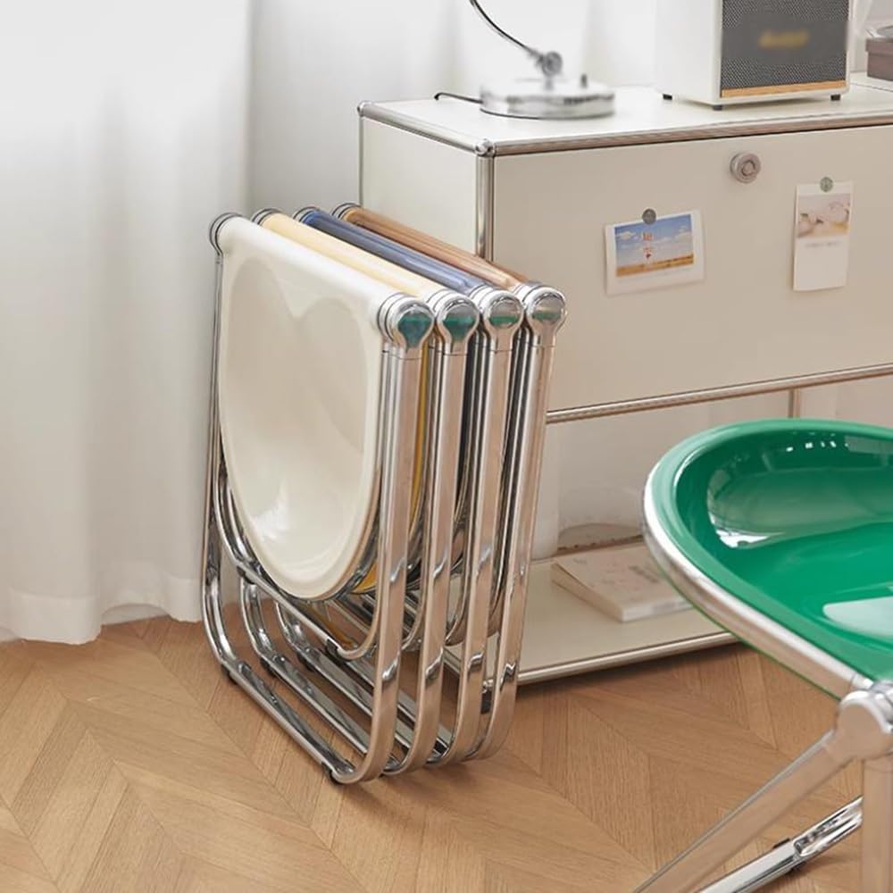 Transparent 18-Inch Backless Folding Stool M110
