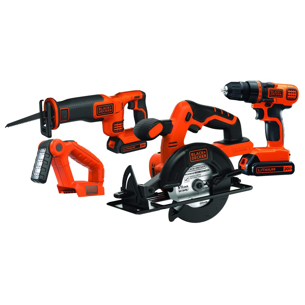 20V MAX 4-Tool Cordless Power Tool Combo Kit with 2 Batteries and Charger B46618