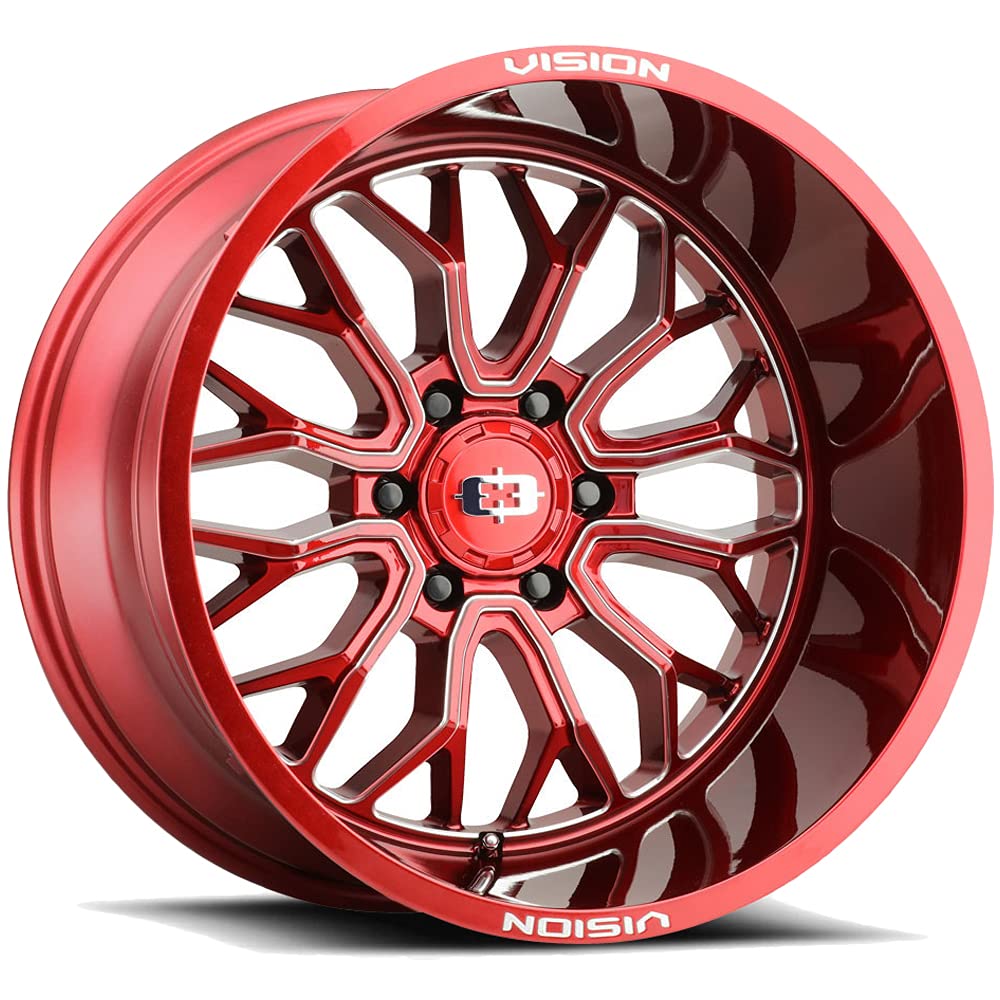 20x9 5x5.5" +12mm Red/Milled Wheel Rim D94029