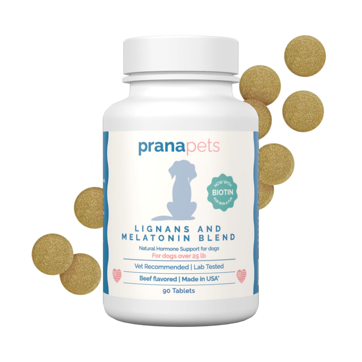 Lignans & Melatonin with Biotin Blend for Dogs Over 25 lb X154