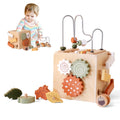 5 in 1 Wooden Activity Cube Bead Maze Shape Sorter Z759757