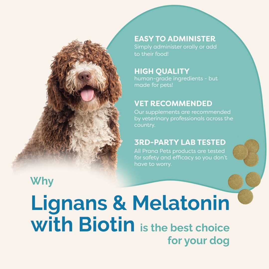 Lignans & Melatonin with Biotin Blend for Dogs Over 25 lb X154