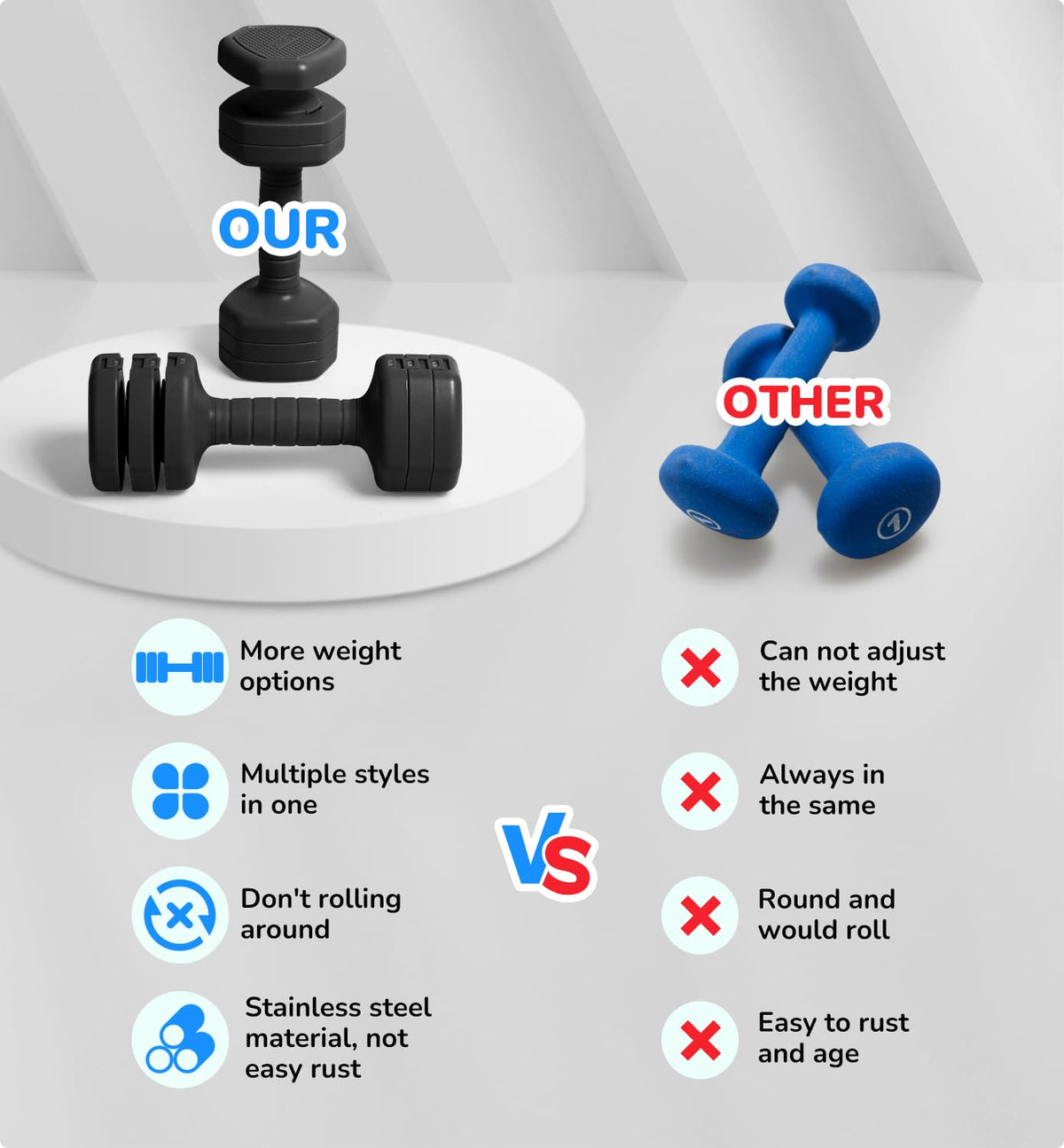 Adjustable Dumbbell Set of 2 V66306
