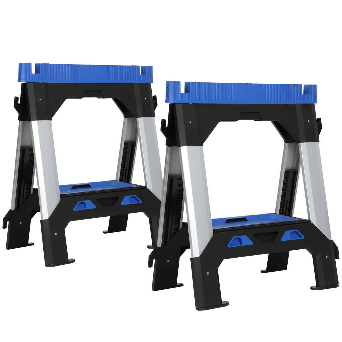 Folding Heavy Duty Sawhorses 2 Pack, 2500 LBS Load Capacity T6003