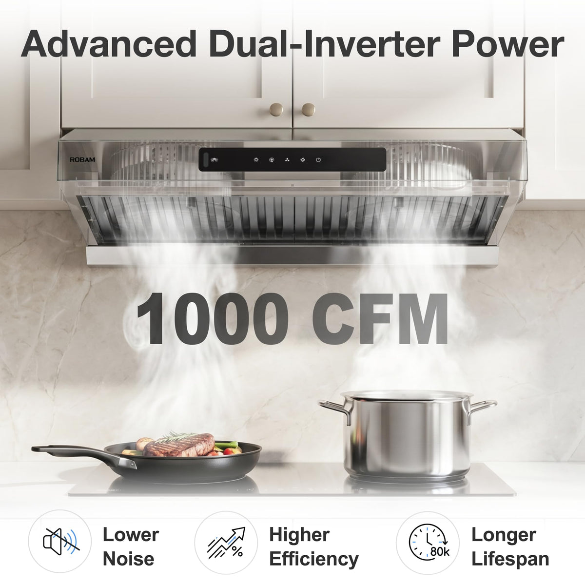 30 Inch 1000 CFM Under Cabinet Ducted Stainless Steel Range Hood V795240