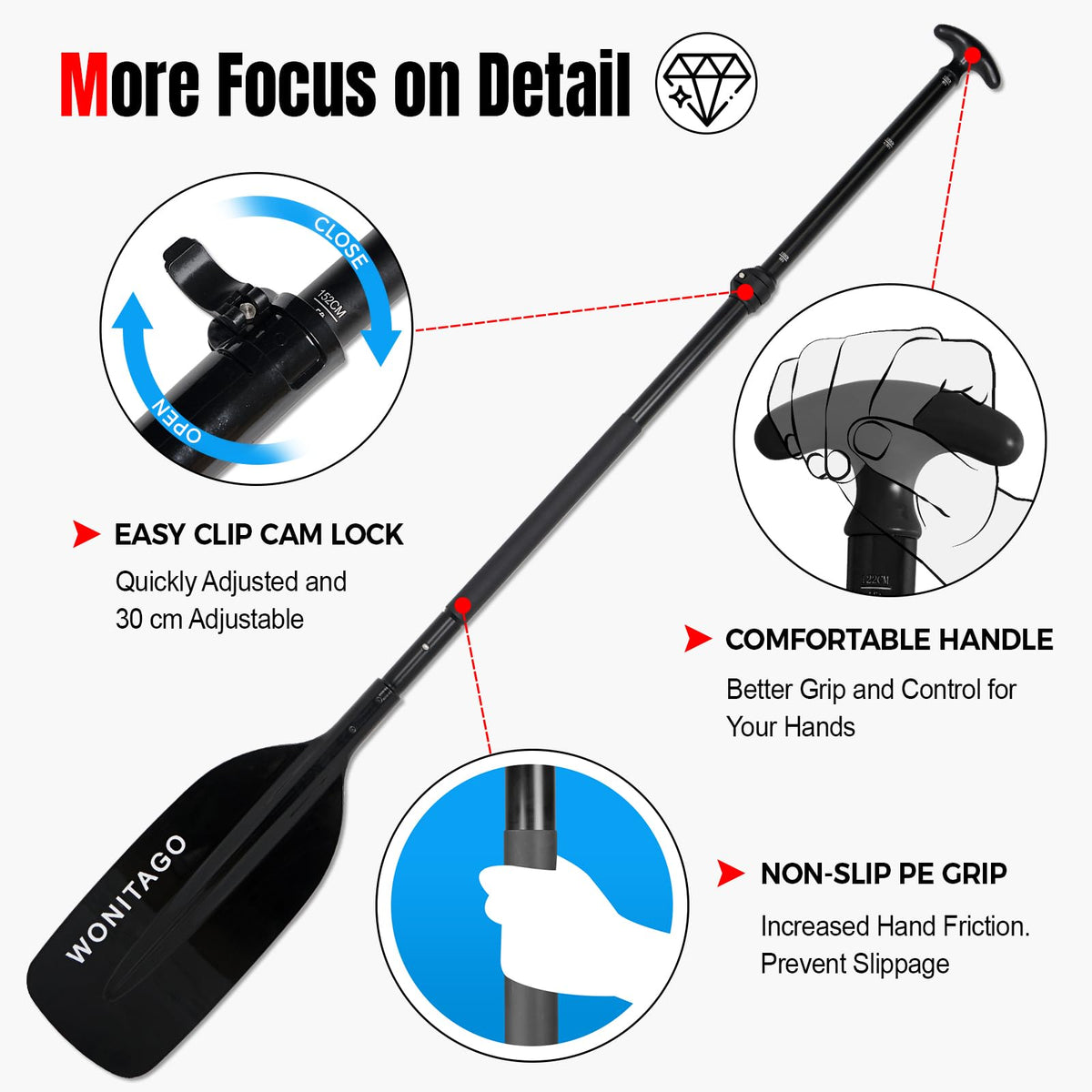 Adjustable Collapsible Boat Paddle M152