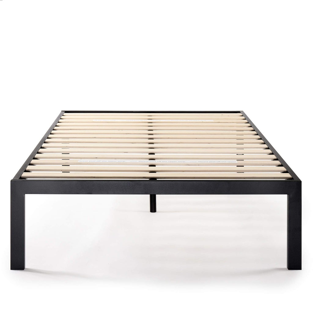 Queen 18 Inch Heavy Duty Steel Platform Bed with Wood Slat I52835