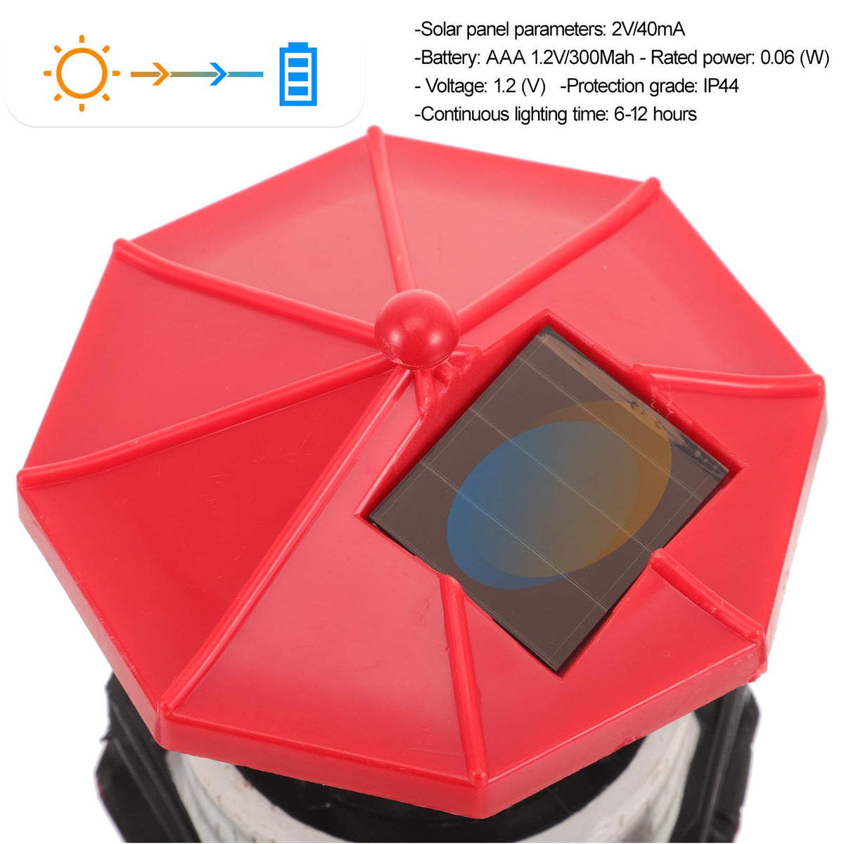 Rotating LED Lighthouse Resin Garden Lamp M6949