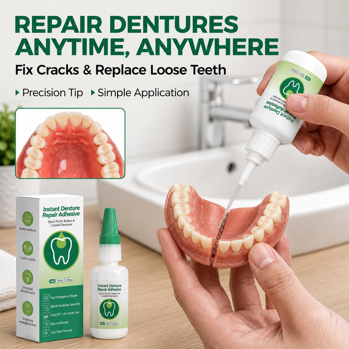 Denture Repair Adhesive Kit 10ML L34316