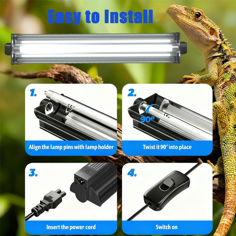 15W 10.0 UVB Reptile Light Fixture 18 Inch T86368