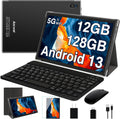 Black 12GB RAM 128GB ROM 10 Inch Android Tablet with Keyboard Q947874