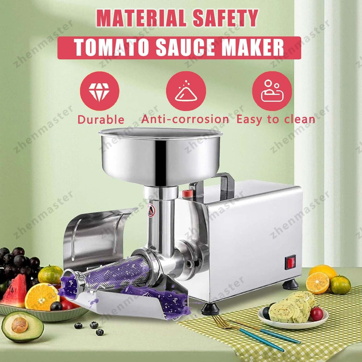 Electric Stainless Steel Tomato Strainer S8444