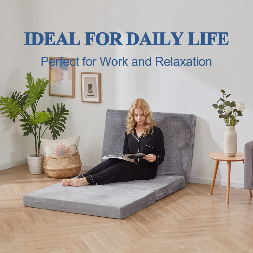 3.95" Full Memory Foam Folding Topper with Storage Bag F5529