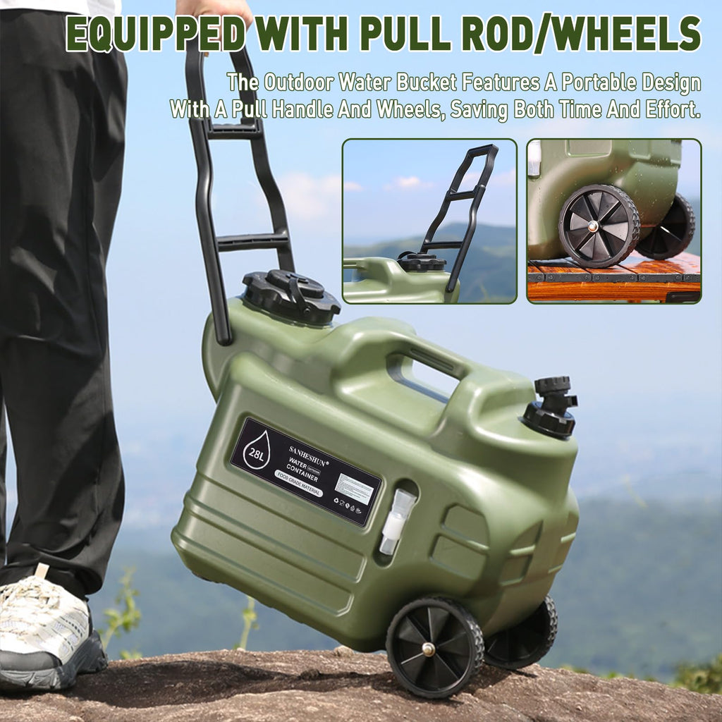 7.4 Gallon Water Jug with Wheels & Handle A36433