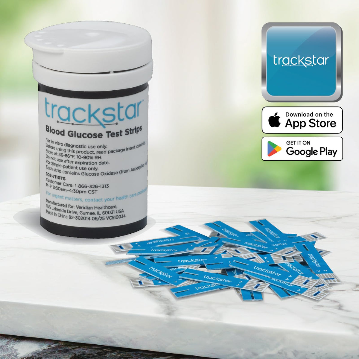 Blood Glucose Test Strips, 50 Count T177548
