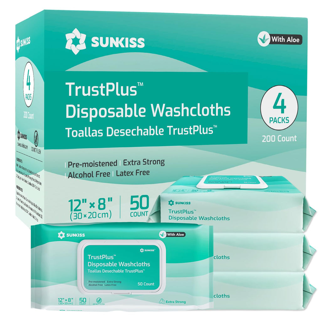 Adult Diapers XLarge 12 Count & Wet Wipes 200 Count Bundle K100