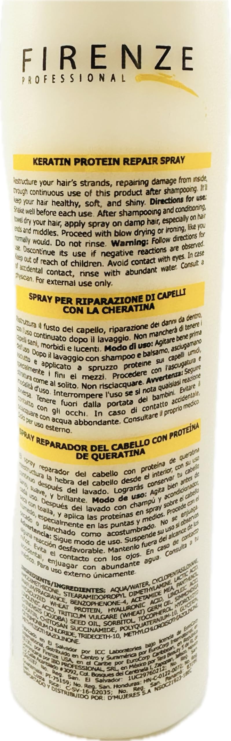 Keratin Protein Repair Spray 300ml Pack of 2 L92820