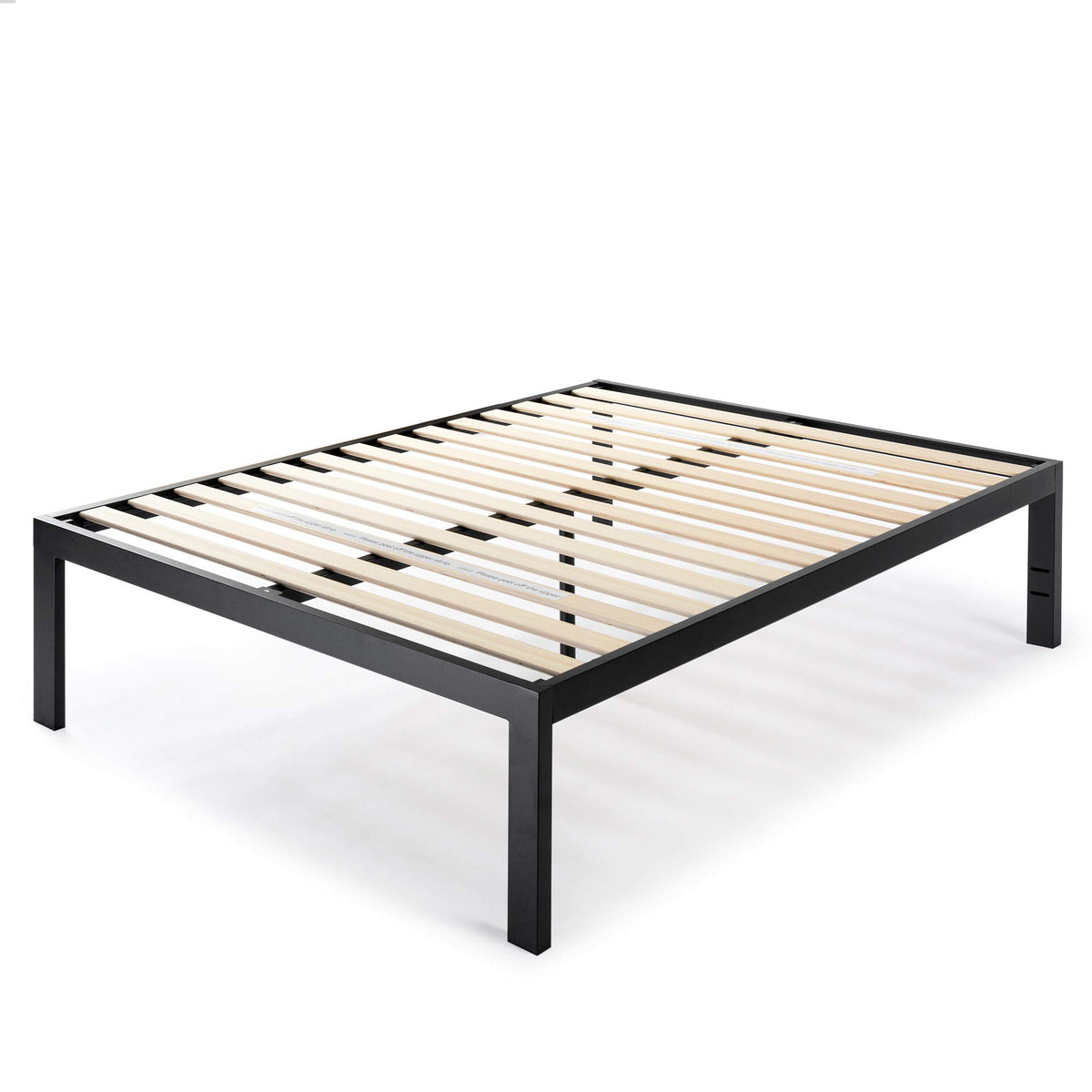 Queen 18 Inch Heavy Duty Steel Platform Bed with Wood Slat I52835