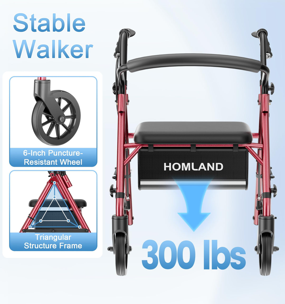Foldable Walkers with Seat B409
