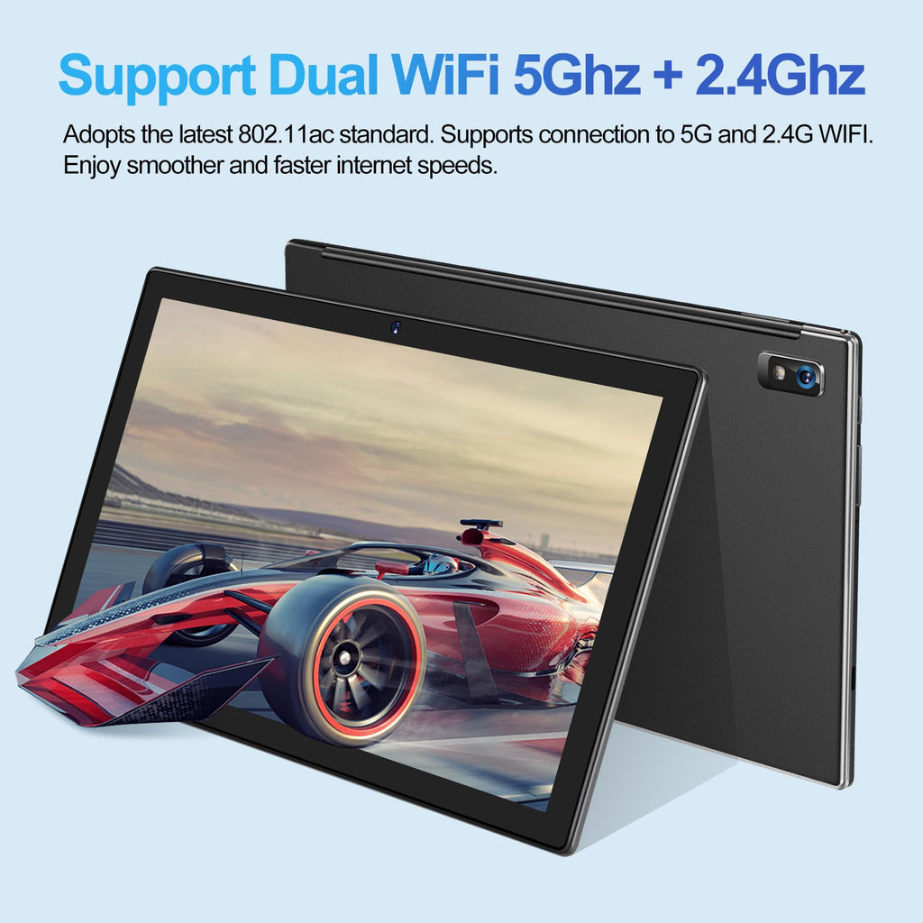 Black 12GB RAM 128GB ROM 10 Inch Android Tablet with Keyboard Q947874