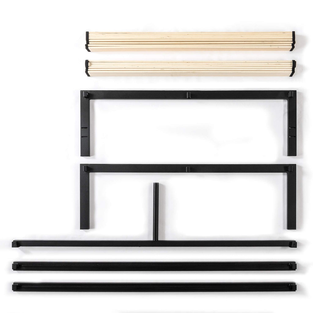 Queen 18 Inch Heavy Duty Steel Platform Bed with Wood Slat I52835