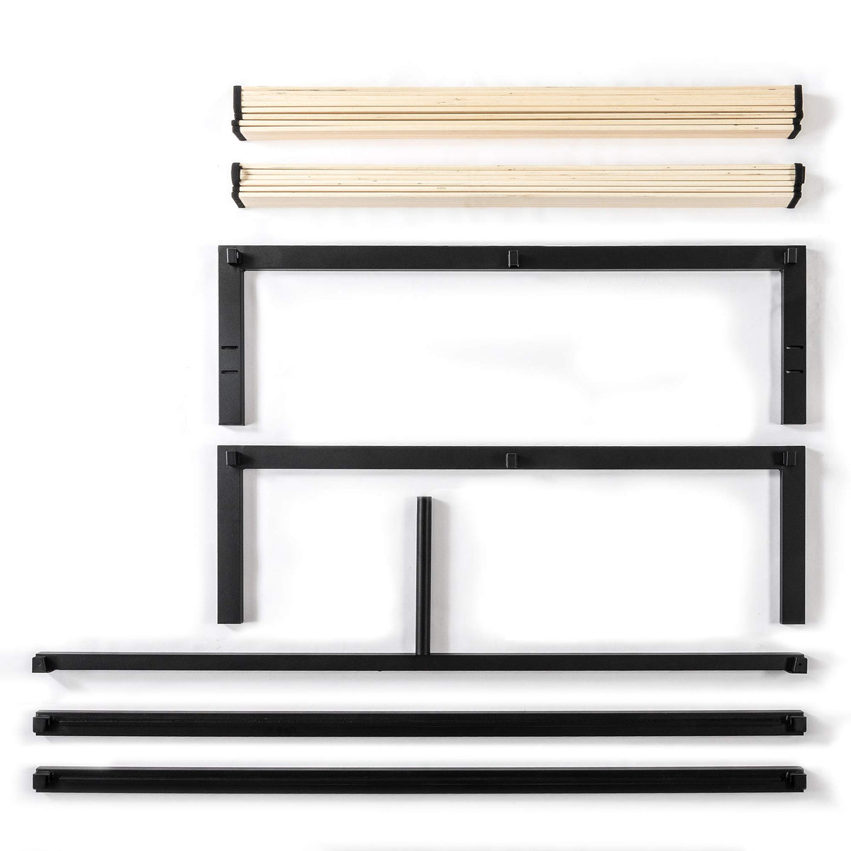 Queen 18 Inch Heavy Duty Steel Platform Bed with Wood Slat I52835