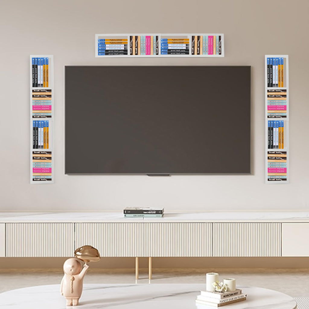 34 Inch White Metal CD Storage Shelf D96406