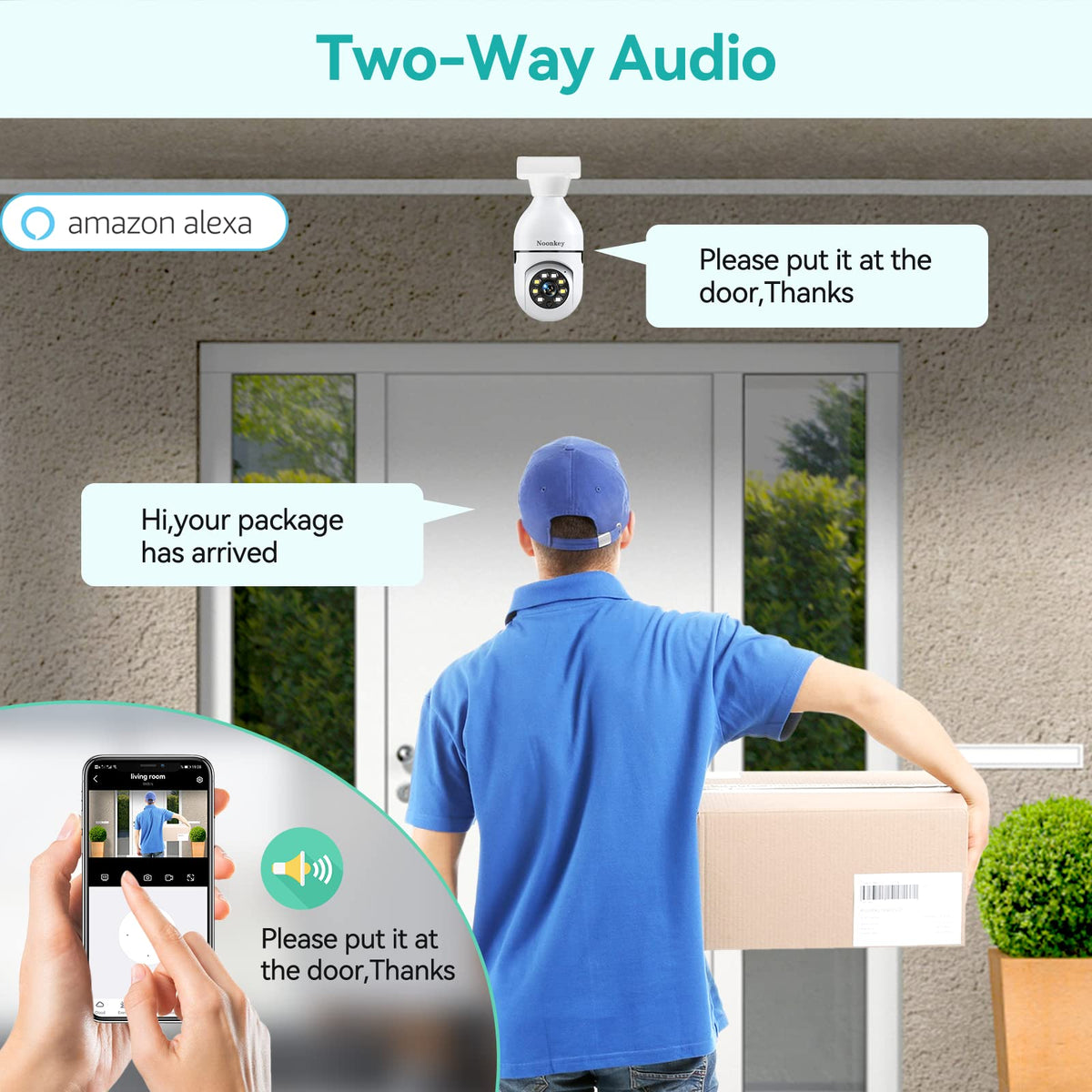 Light Bulb Security Camera 2K 3MP WiFi 360° Color Night Vision Two-Way Talk G770