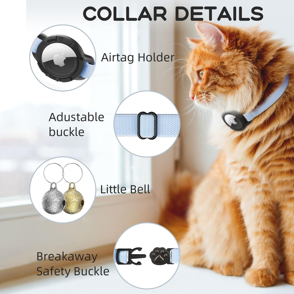 Cat Collar with AirTag Holder and Bell D137795