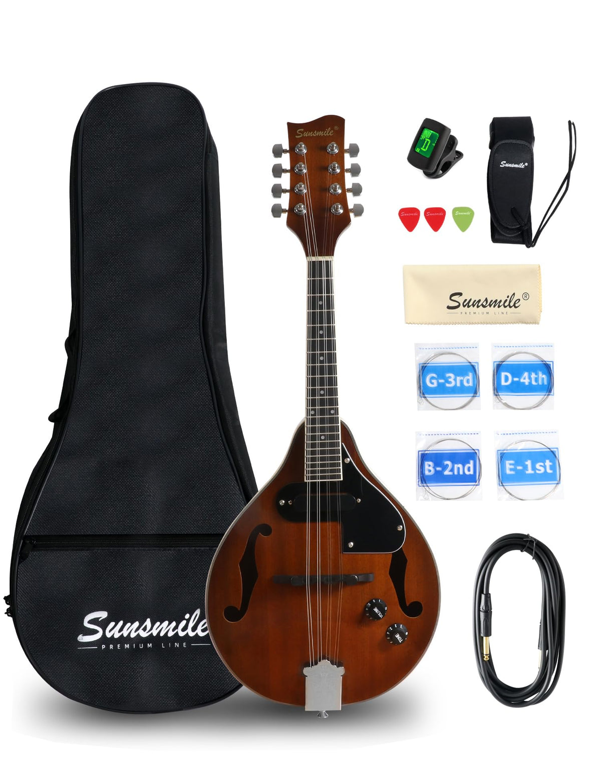 8 String Acoustic-Electric Mandolin Instrument with Pickup U472