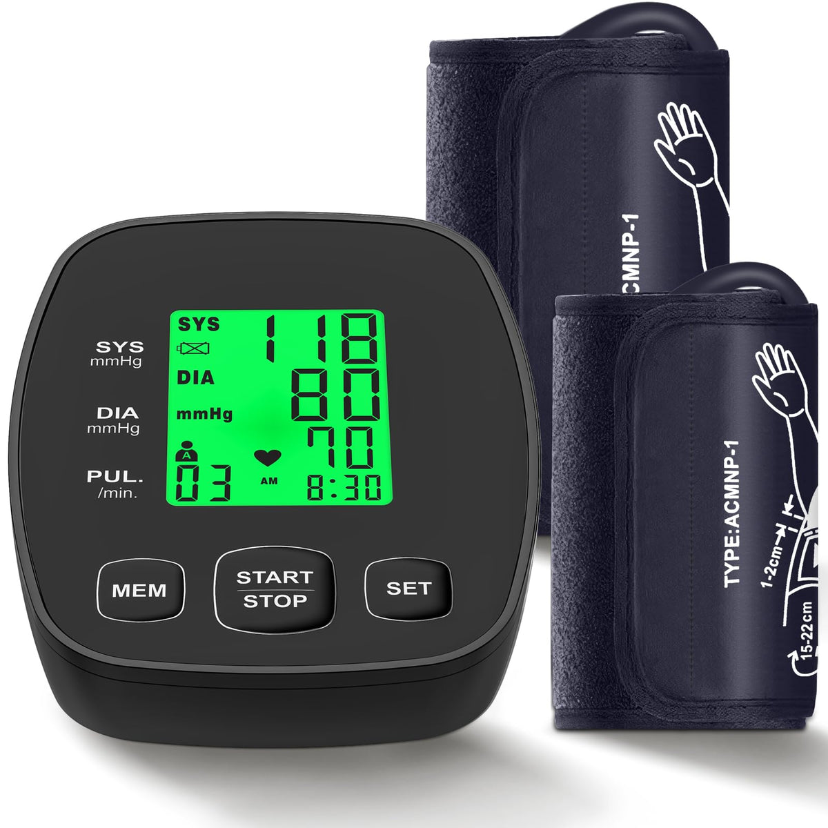 Blood Pressure Monitor with 2 Size Cuffs I3424