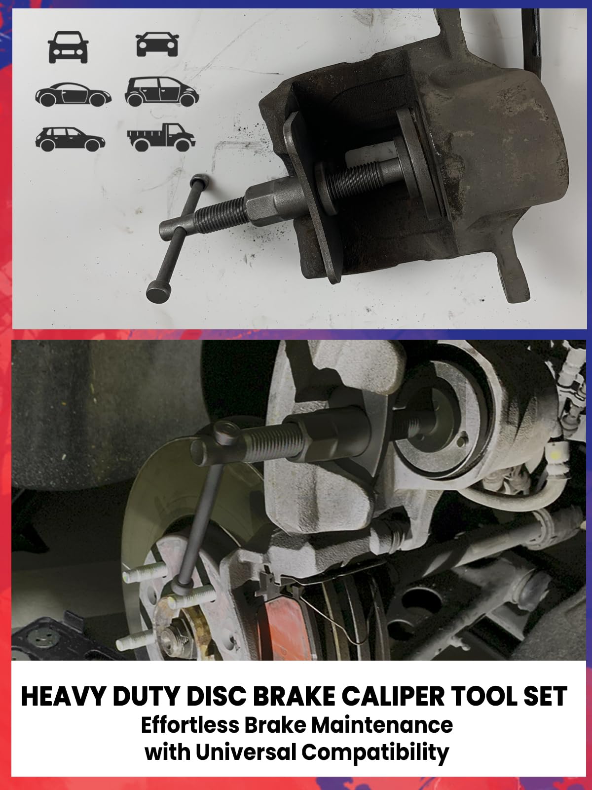 Heavy Duty Disc Brake Caliper Compression Tool Q49571