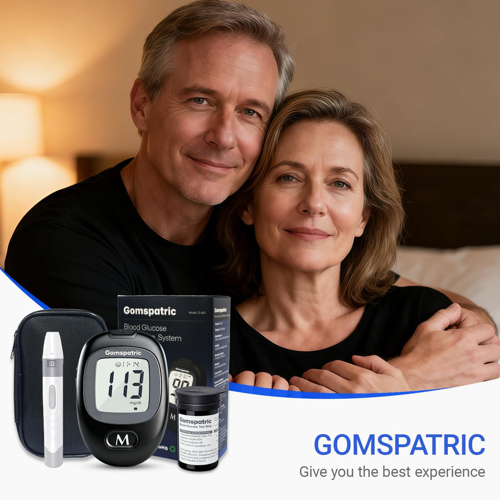 Blood Glucose Monitor Kit with 50 Test Strips and 50 Lancets F672