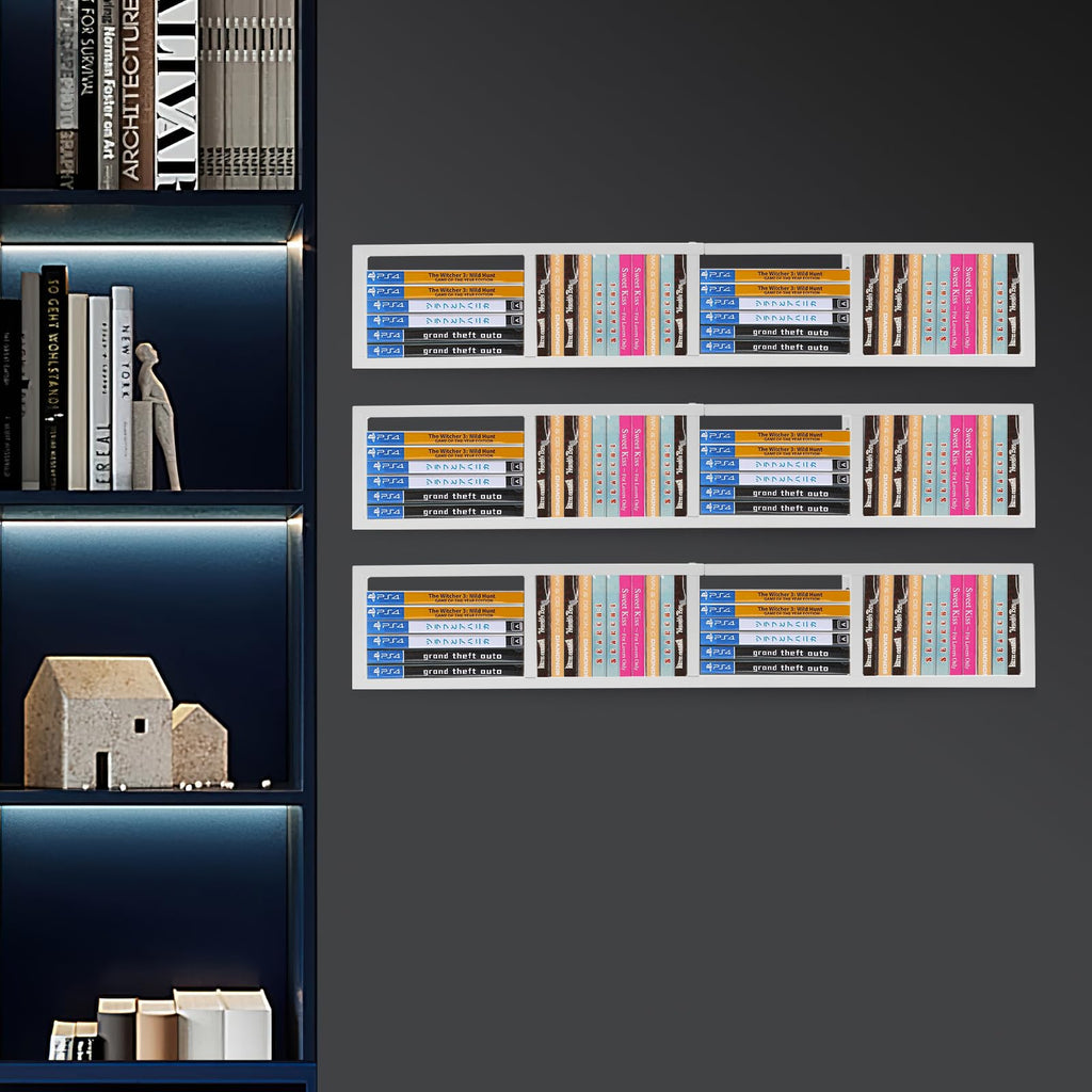 34 Inch White Metal CD Storage Shelf D96406