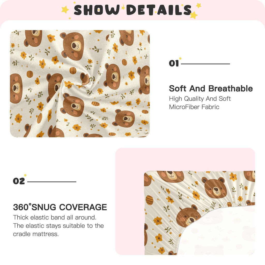 Soft Breathable Microfiber Crib Sheet L630082