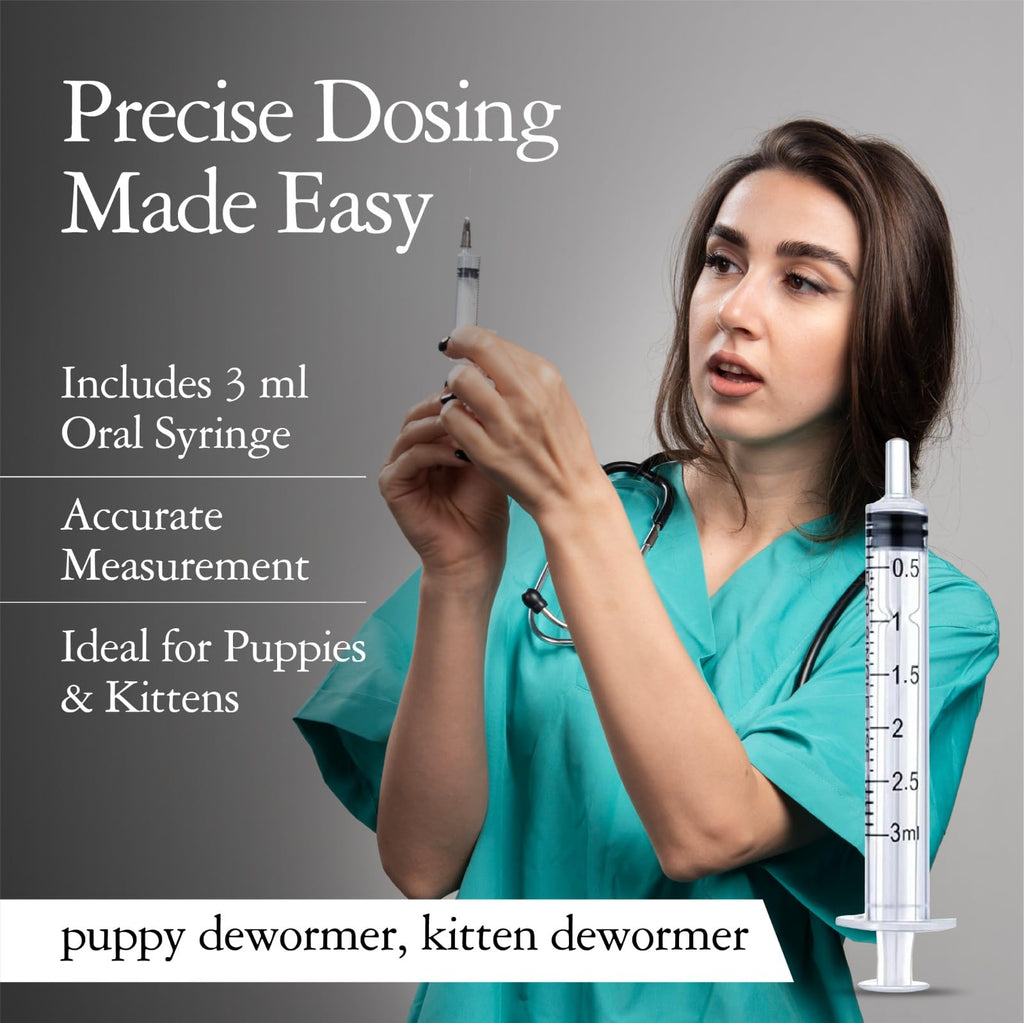 4 oz Vanilla Flavour Liquid Dog & Cat Dewormer with Syringe X219113