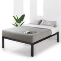 Queen 18 Inch Heavy Duty Steel Platform Bed with Wood Slat I52835