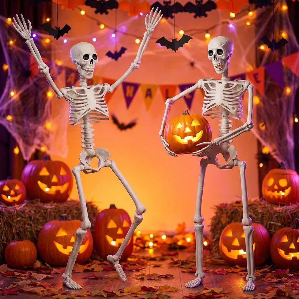 2-Pack 67" Posable Skeletons with Movable Joints Z90148