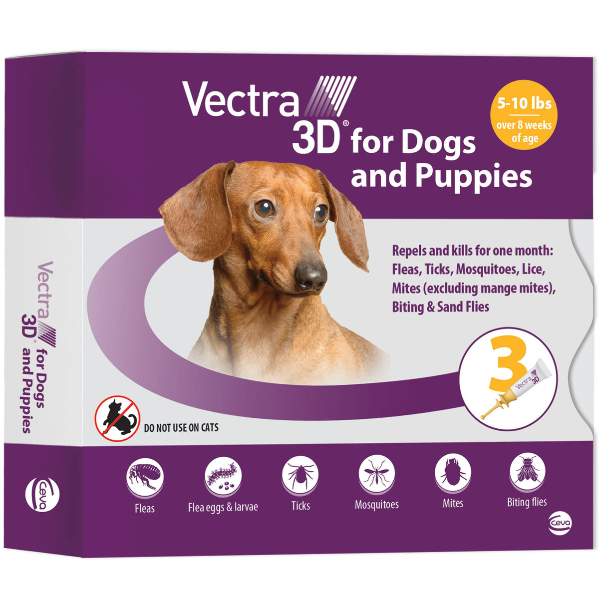 Flea and Tick Prevention for Extra Small Dogs 5-10 lbs K90618