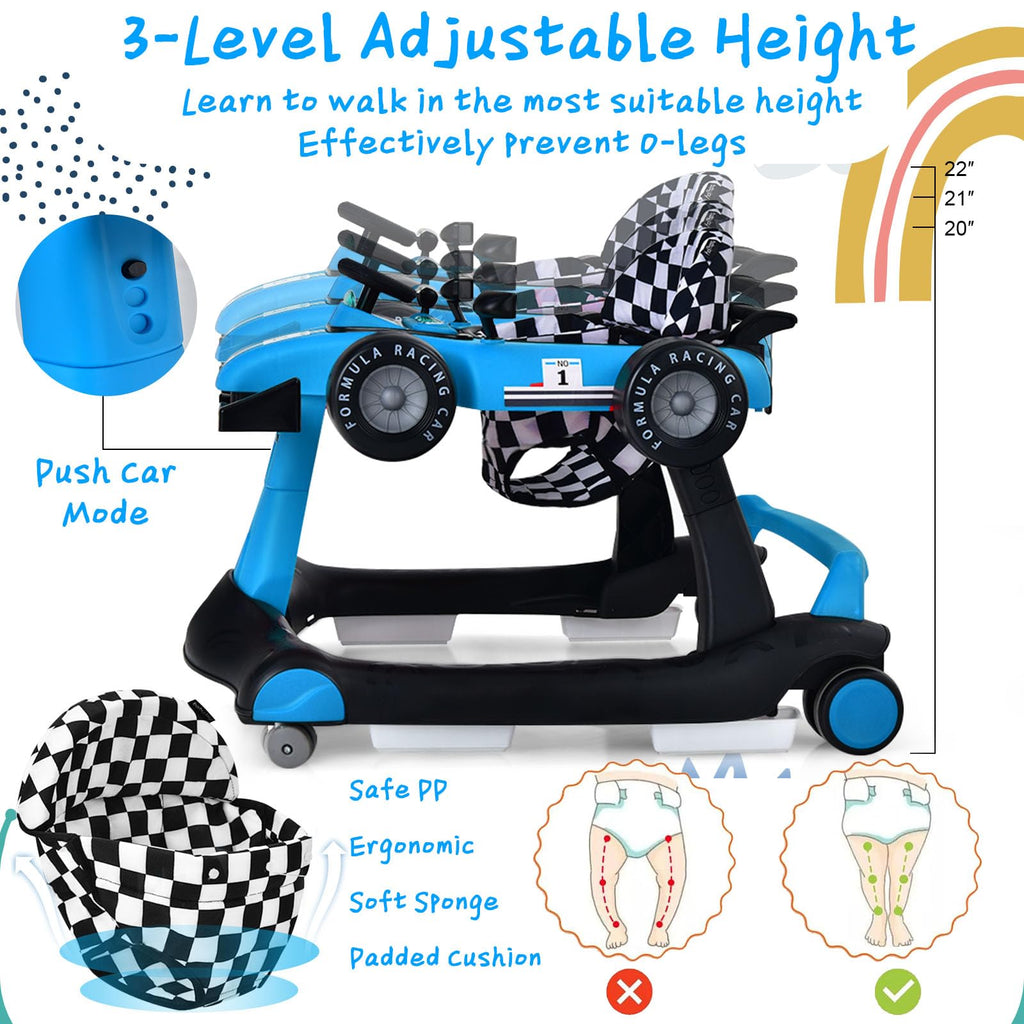 5-in-1 Foldable Baby Walker with Adjustable Height R628768