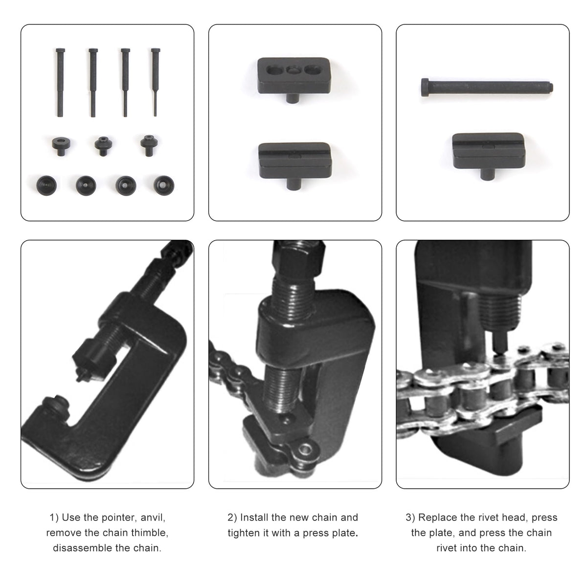 21 PCS Rivet and Roller Chain Link Removal Tool Kit O312