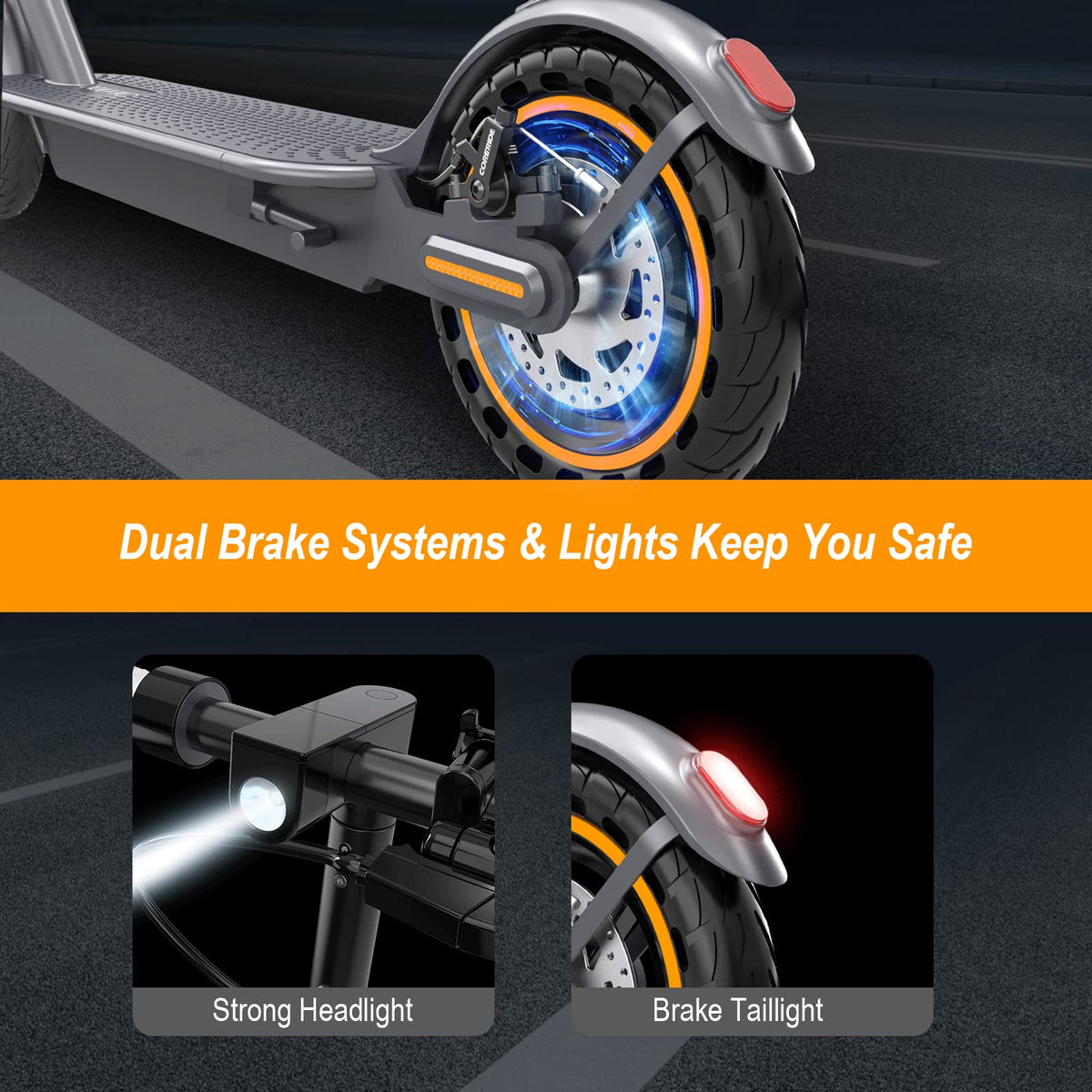 Electric Scooter with Dual Suspension N472497