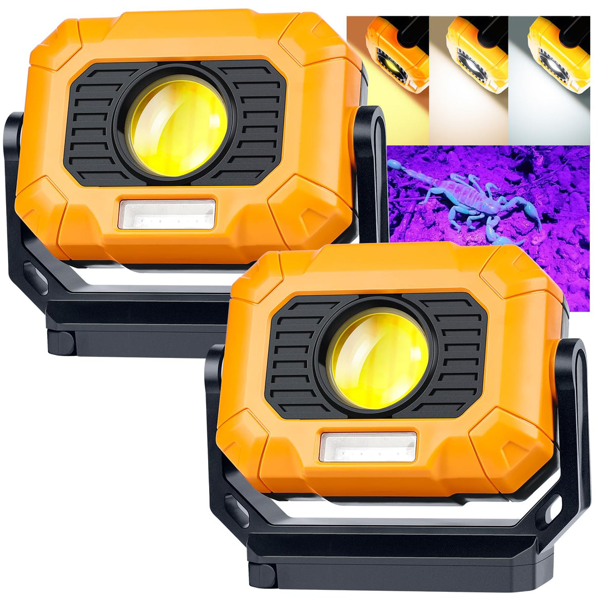 2 Pack 1500LM Rechargeable Magnetic Work Lights Y3659