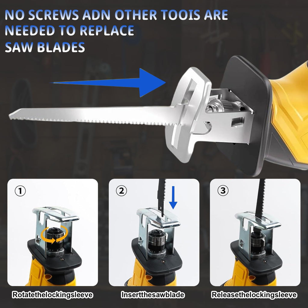 Cordless Reciprocating Saw with 4 Blades Kit D599555