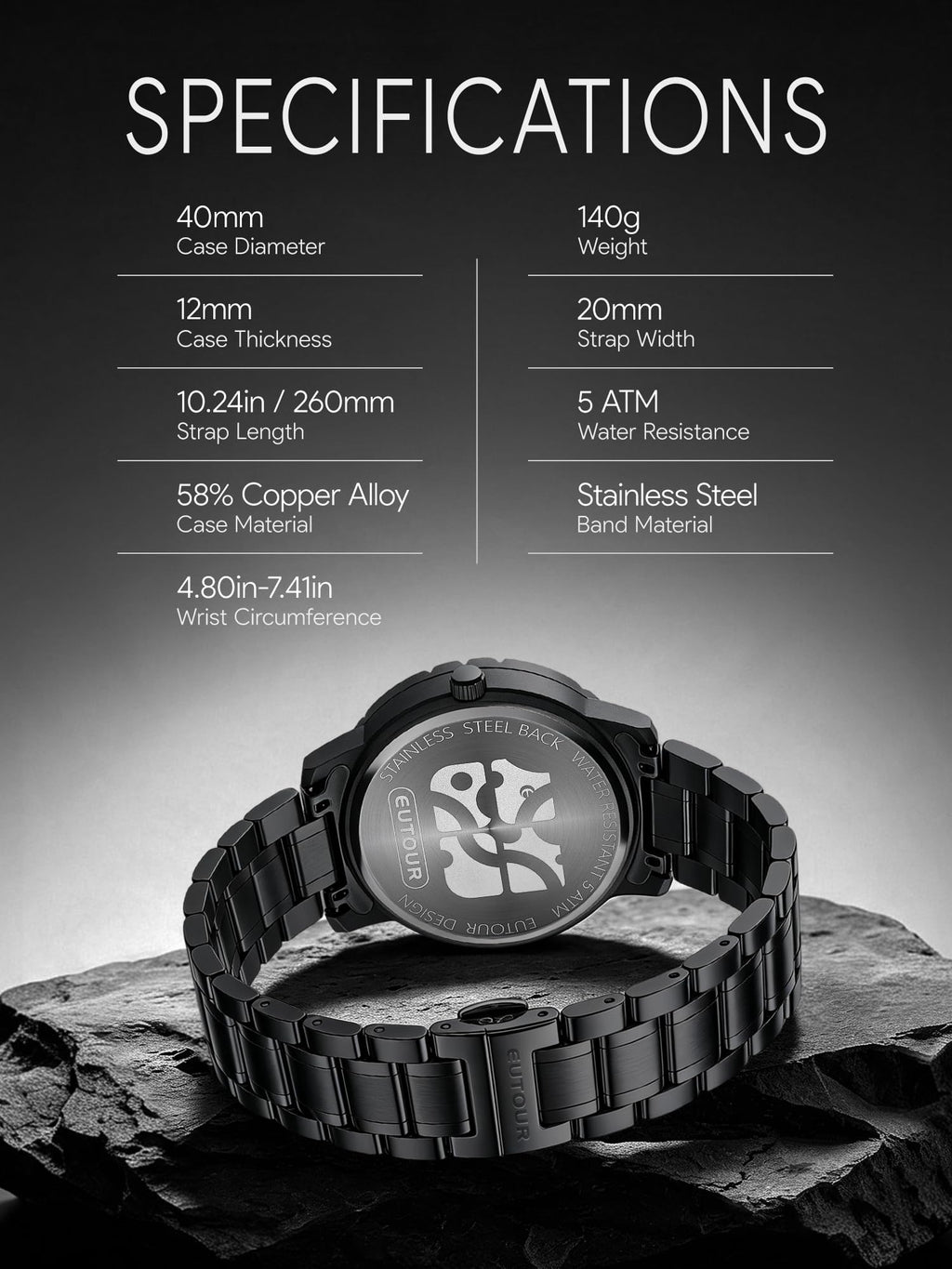Magnetic Watch 40mm 20mm Strap O417065