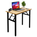 Small Folding Computer Desk 31.5x15.7 Inch Teak A216