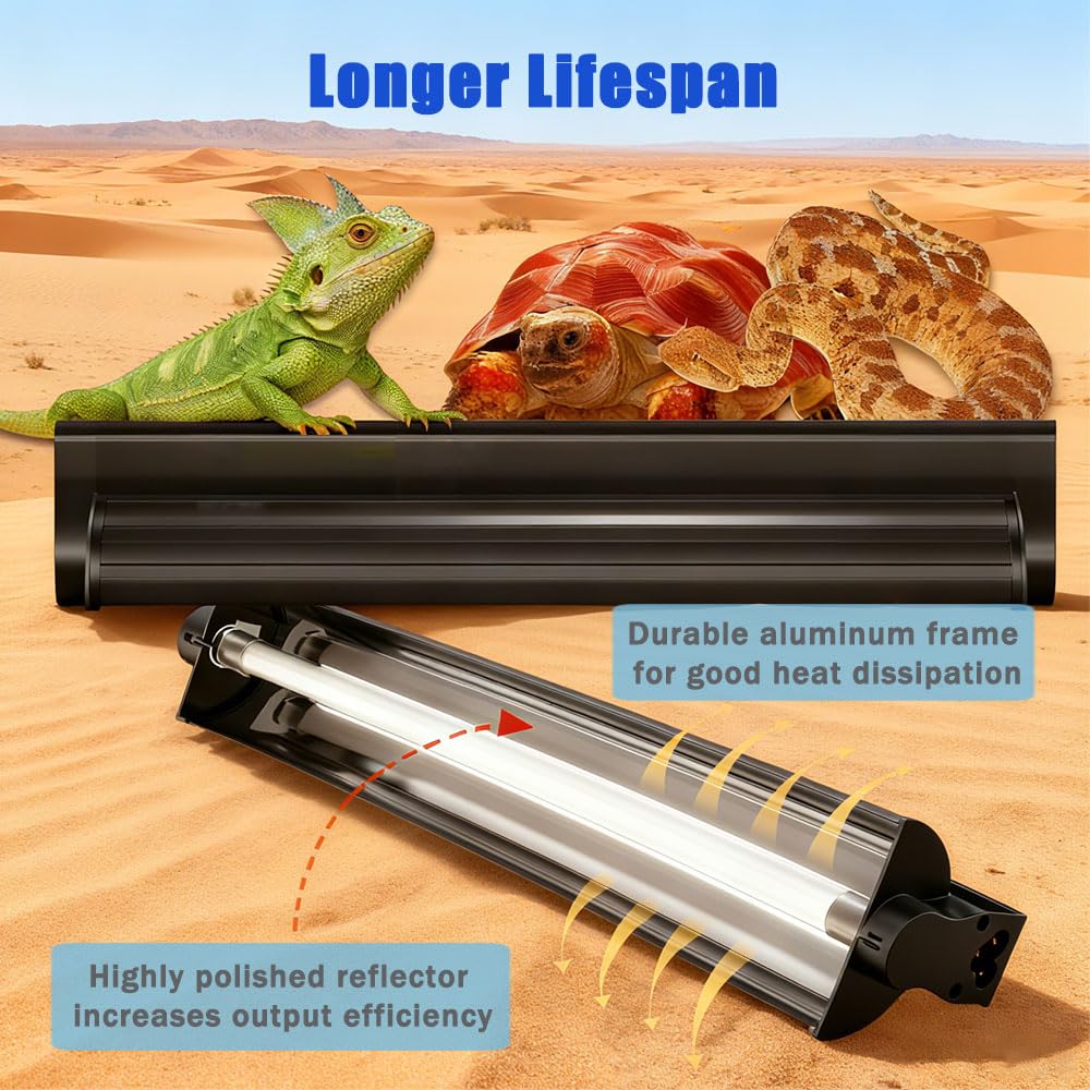 15W 10.0 UVB Reptile Light Fixture 18 Inch T86368
