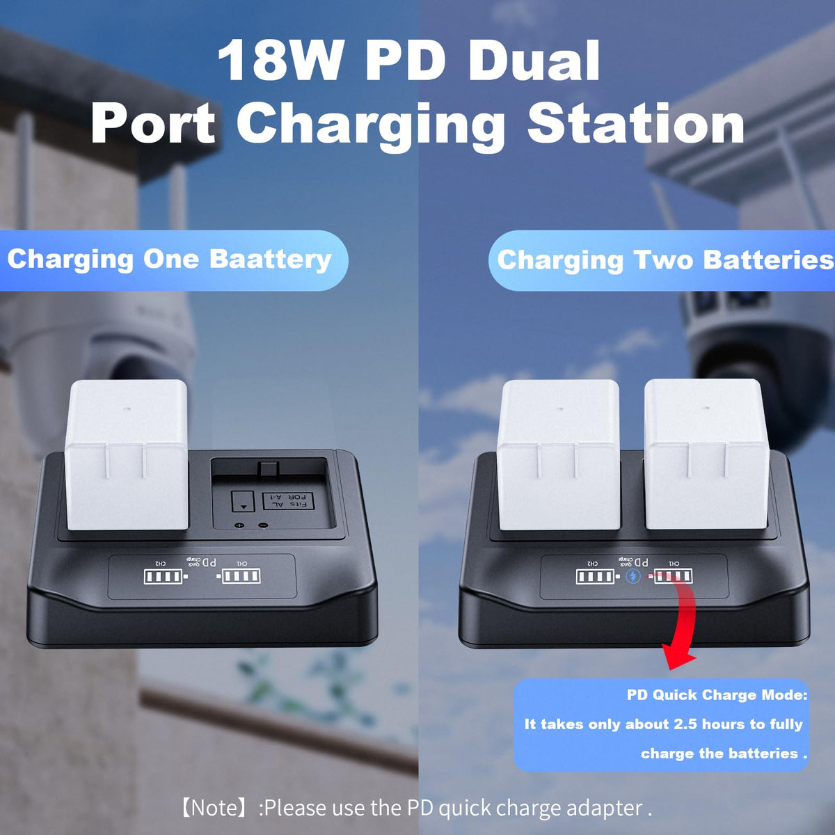 2-Pack Rechargeable Batteries with LCD Dual Charger E960732