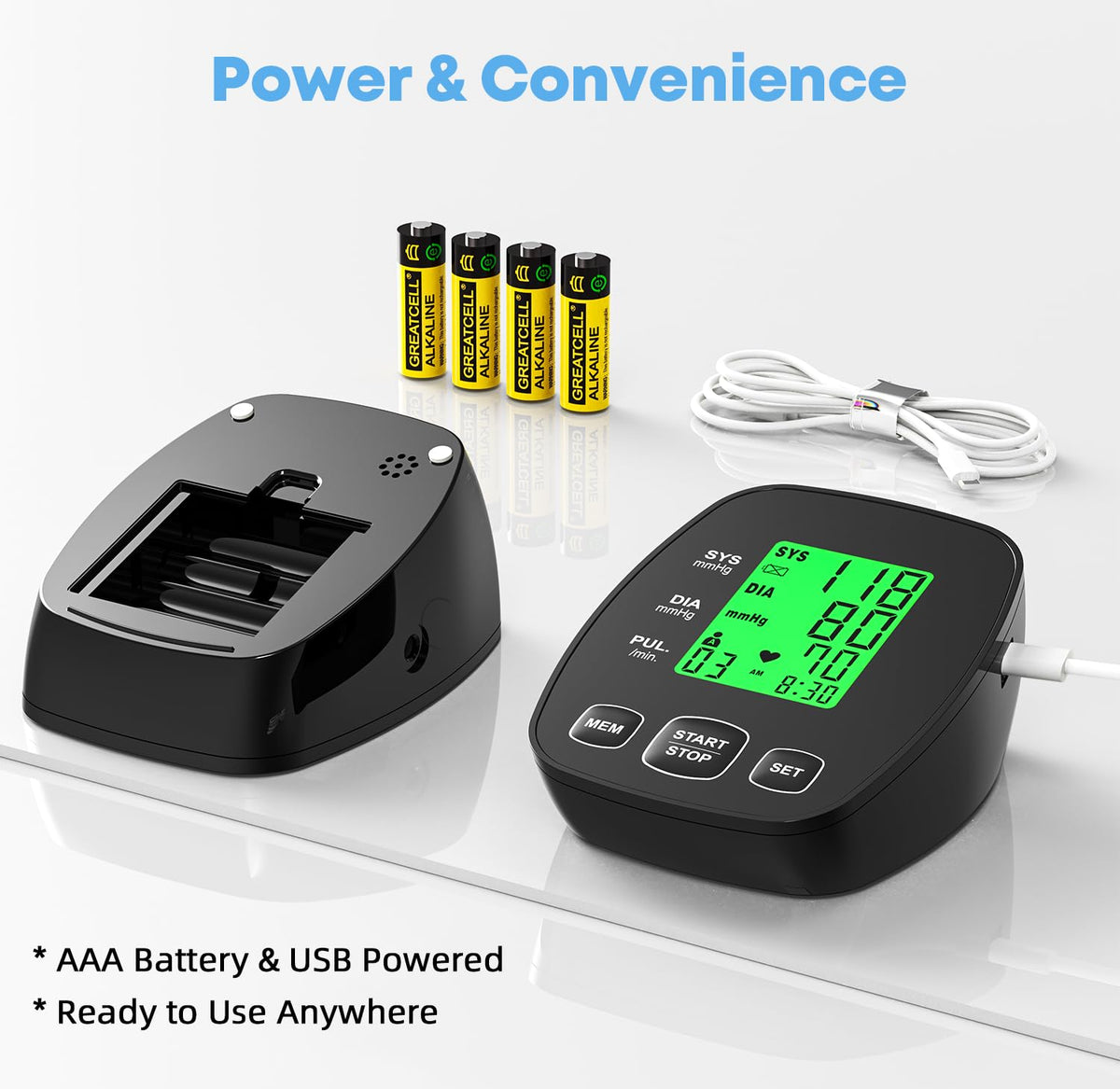 Blood Pressure Monitor with 2 Size Cuffs I3424